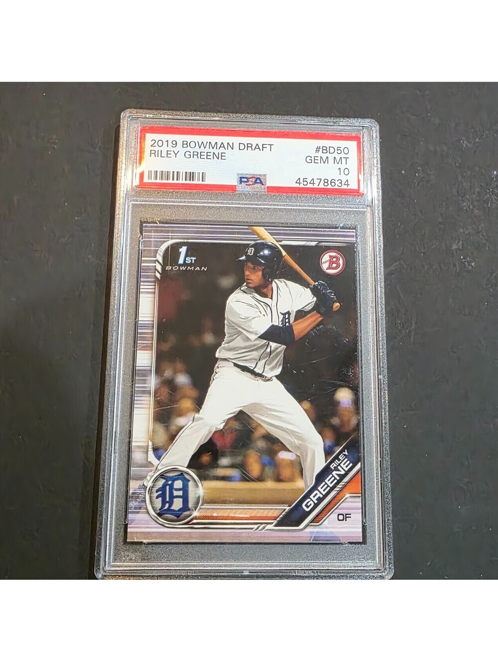 2019 Bowman Draft Riley Greene 1st Bowman Chrome BDC-50 PSA 10 Tigers RC